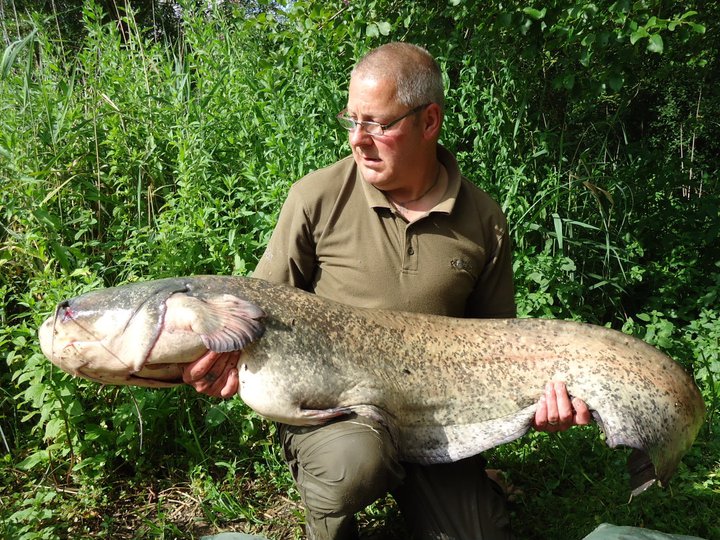 Simon Cooper with a lump of a catfish!